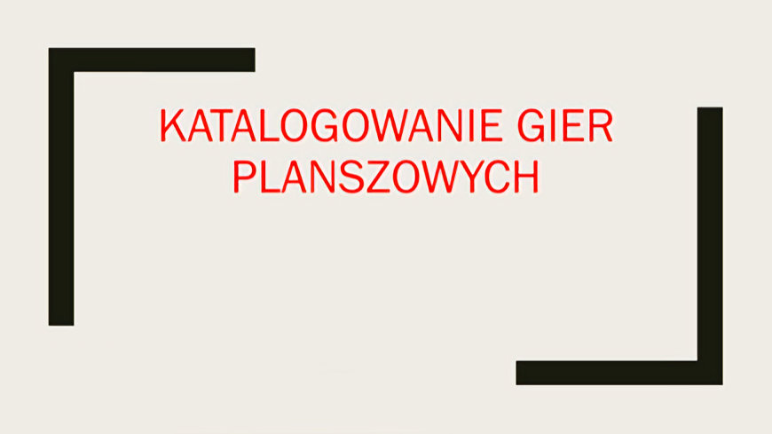 gry planszowe zasady katalogowanie