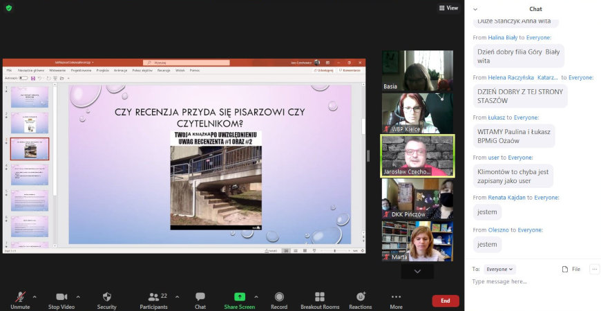 Zdjęcie ekranu z&nbsp;fragmentem prezentacji power point