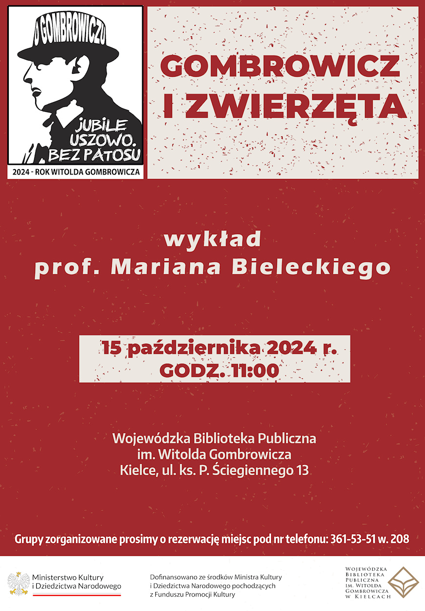 plakat gombrowicz i&nbsp;zwierzeta