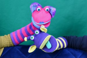 Na zdjęciu Bibliuś i woluminka.