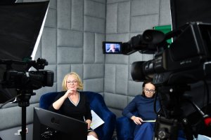 Na zdjęciu Bibliuś i&nbsp;Woluminka.