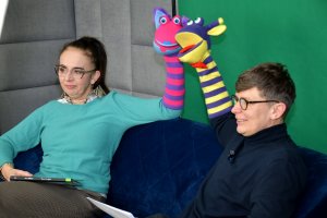 Na zdjęciu Bibliuś i&nbsp;Woluminka