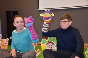 Na zdjęciu Bibliuś i&nbsp;Woluminka