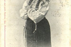 zabytkowa pocztówka z okazji dnia kobiet